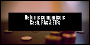 Comparing the investment returns of cash, retirement annuities and ETFs